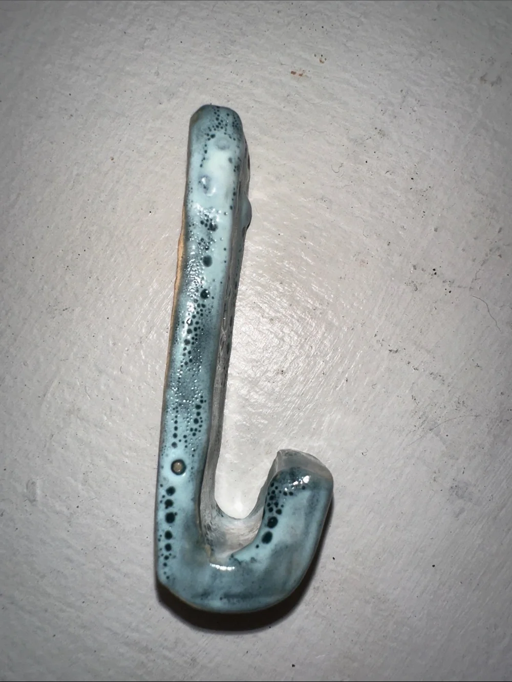 Handmade Ceramic Seafoam Glazed Wall Hooks - Set of 2